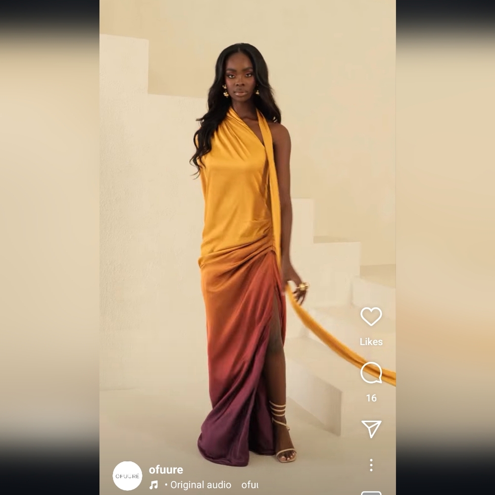 Ofuure SOL DRAPE MAXI DRESS